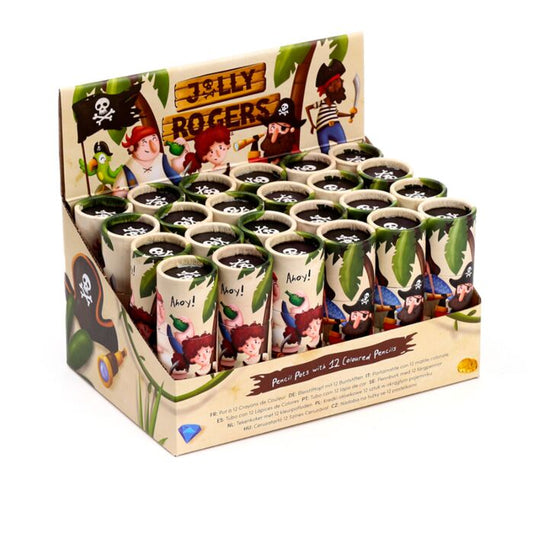 jolly rogers colouring pencils pot set gift boxed stationery for children crafts
