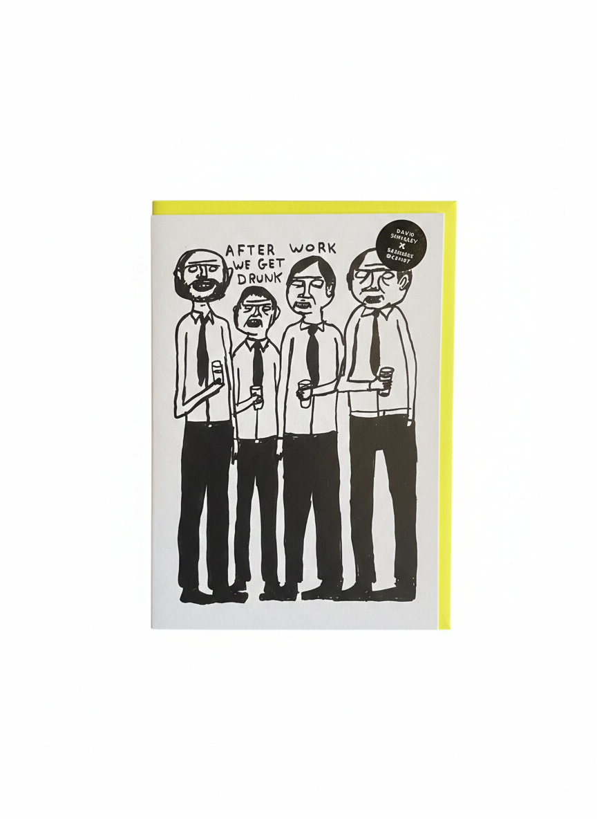 david shrigley greeting card bold illustration humorous design contemporary british art style