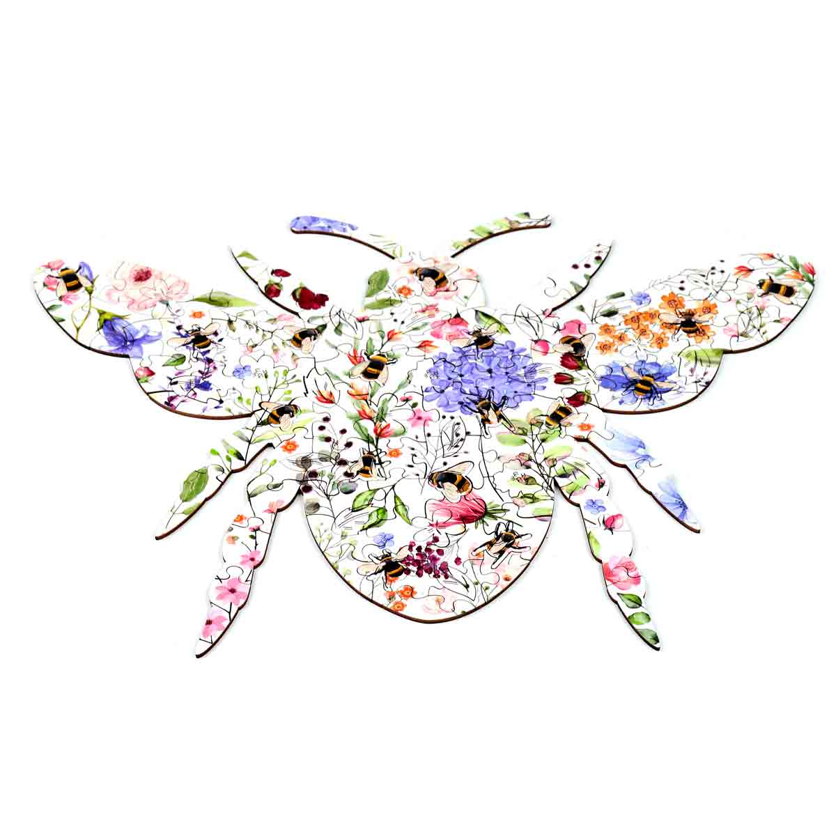 bee themed shaped jigsaw puzzle nature inspired gift