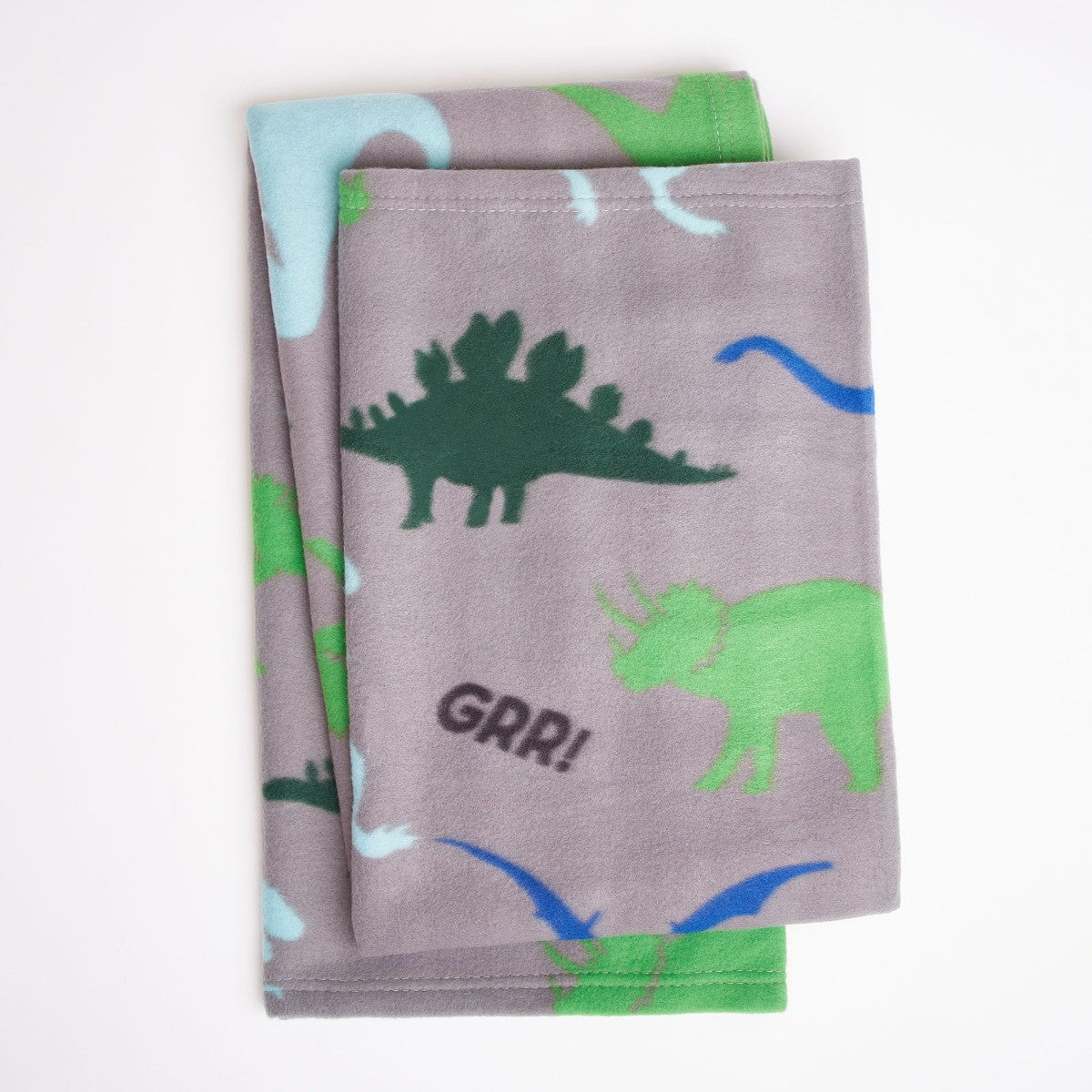children’s dinosaur polar fleece blanket folded soft lightweight bedding throw