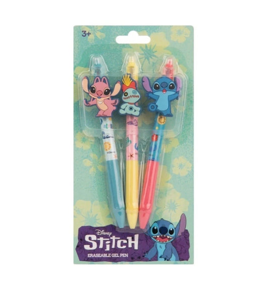 Disney Lilo and Stitch erasable gel pens 3 pack stationery