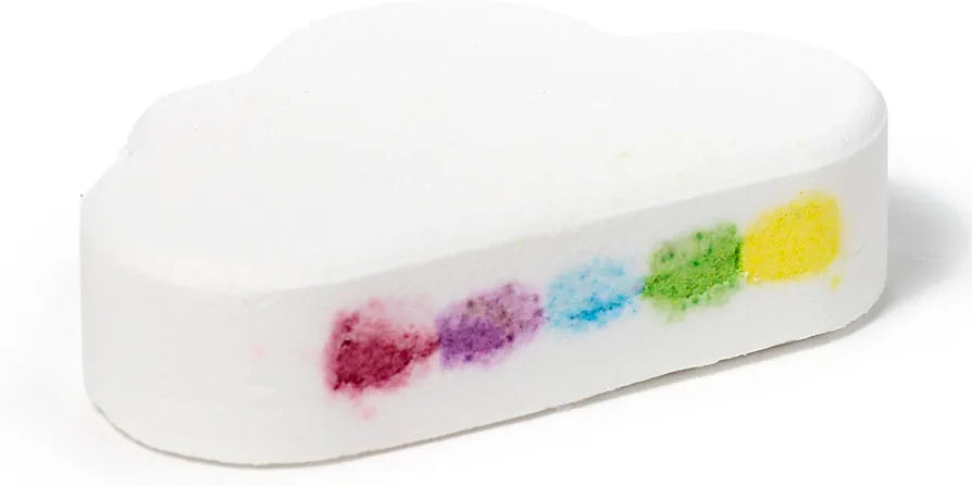 bath bomb cloud showing  colour bands in each gift
