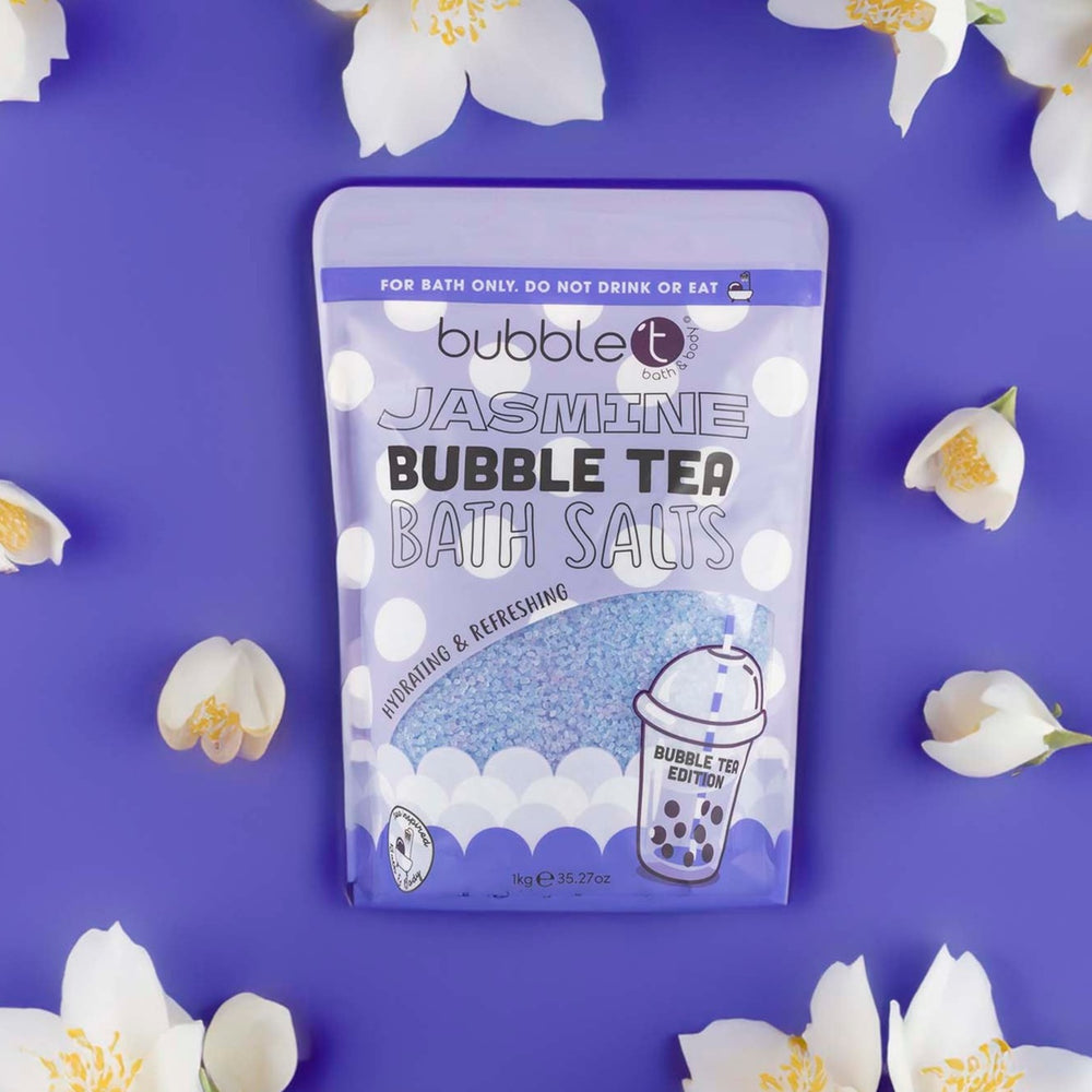 bubble t jasmine bath salts 1kg soothing mineral-rich bath essential for relaxation and skincare
