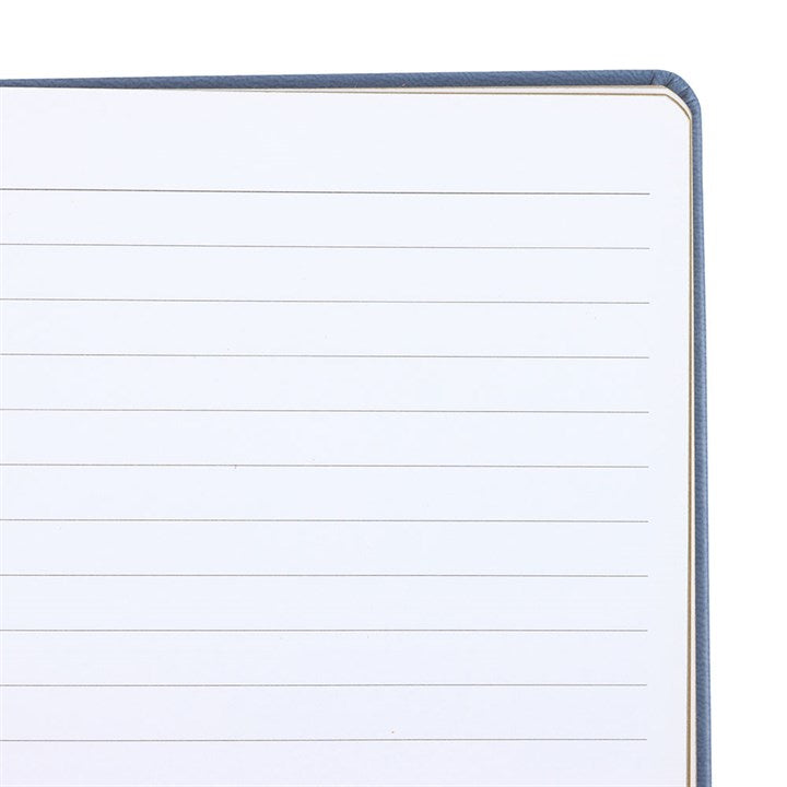 lined pages inside king of my heart notebook shown open for writing