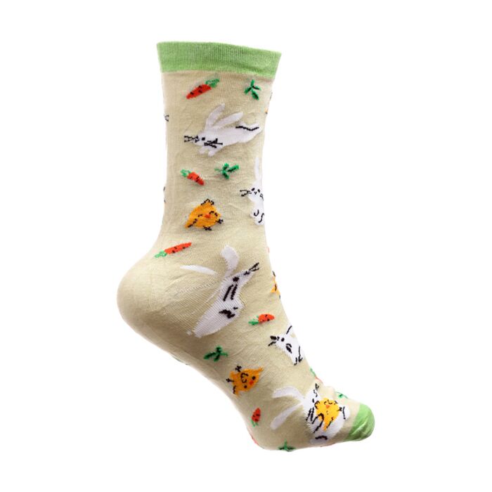 unfolded springtime magic sock displaying full pattern and sock shape
