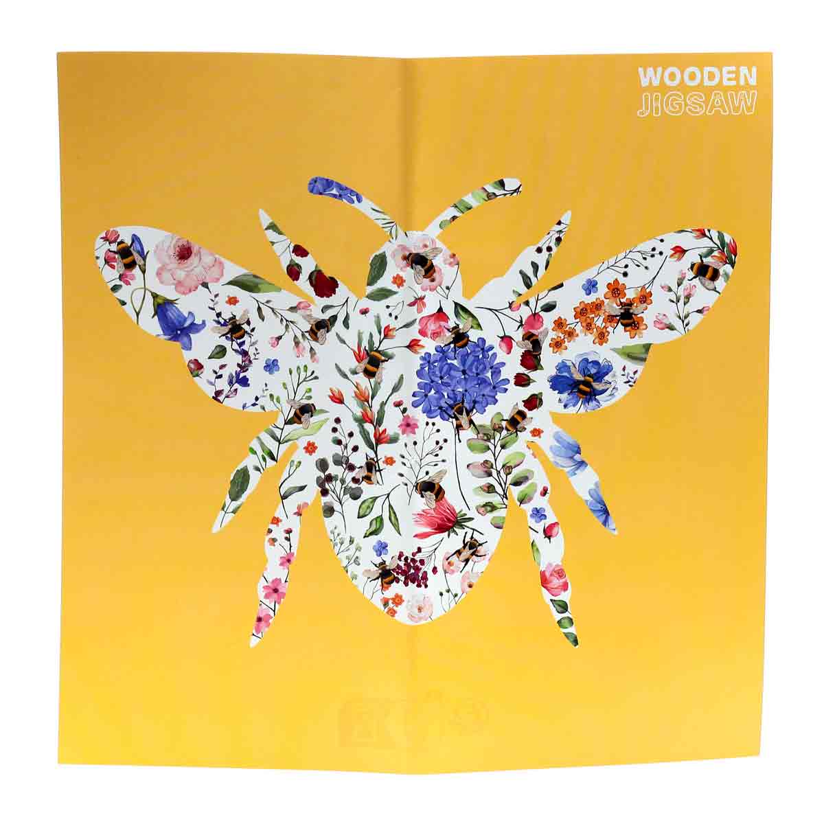 bee nectar meadows jigsaw puzzle close up wooden pieces