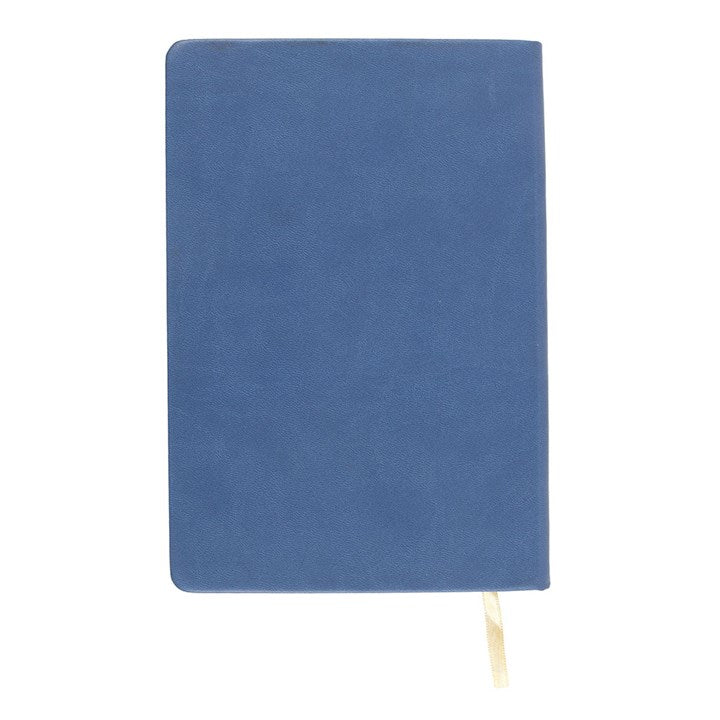 back view of king of my heart notebook with clean blue cover finish
