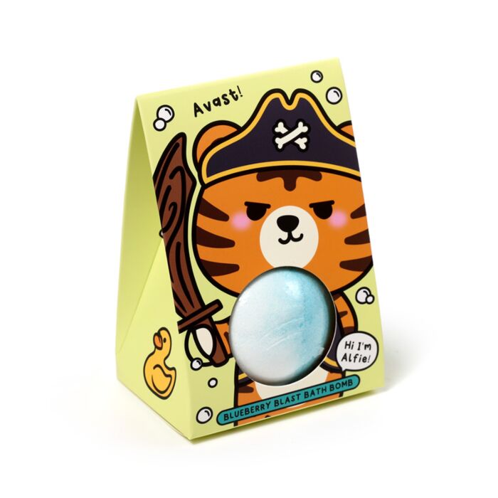 bath bomb adoramals wild gift box showing one boxed bath bomb front view as a different variant