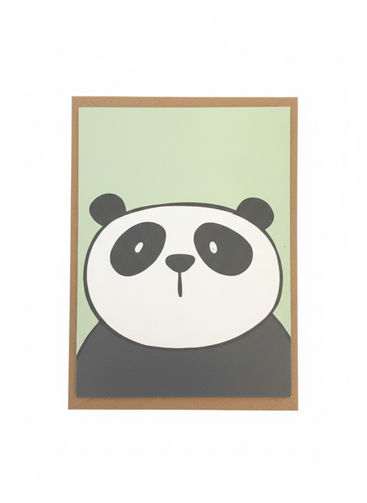 blank greeting card with panda illustration simple natural design versatile card blank inside