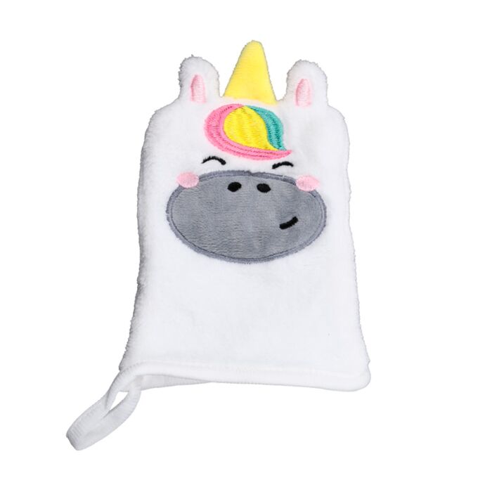 unicorn makeup remover glove soft cotton skincare mitt reusable gentle cleansing accessory