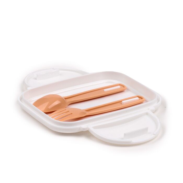 feline fine bento eating tray with matching cutlery for packed lunches