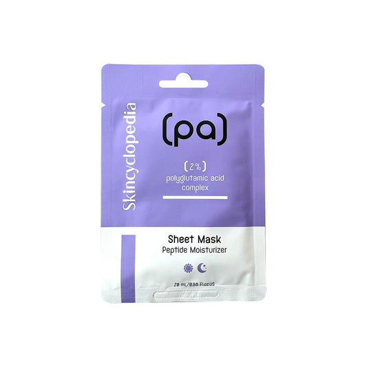 bubble t skincyclopedia polyglutamic acid sheet mask, single-use mask for intense hydration, locks in moisture, plumps and revitalises skin, supports refreshed, dewy complexion