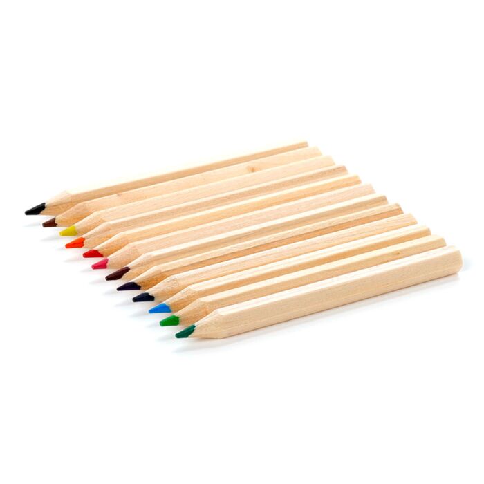 jolly rogers colouring pencils arranged neatly outside pot for creative play