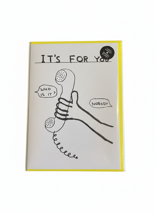 david shrigley greeting card telephone illustration minimalist humorous design blank inside