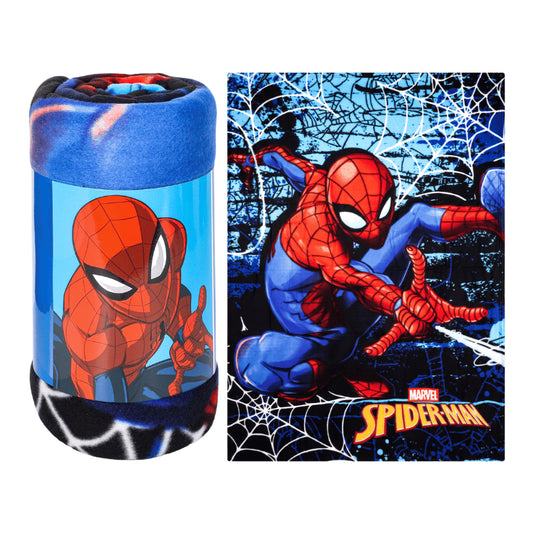 marvel spider-man fleece blanket featuring bold superhero character artwork