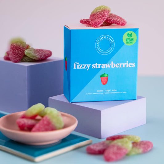 plastic free gourmet confectionery gift box front view in biodegradable sustainable packaging