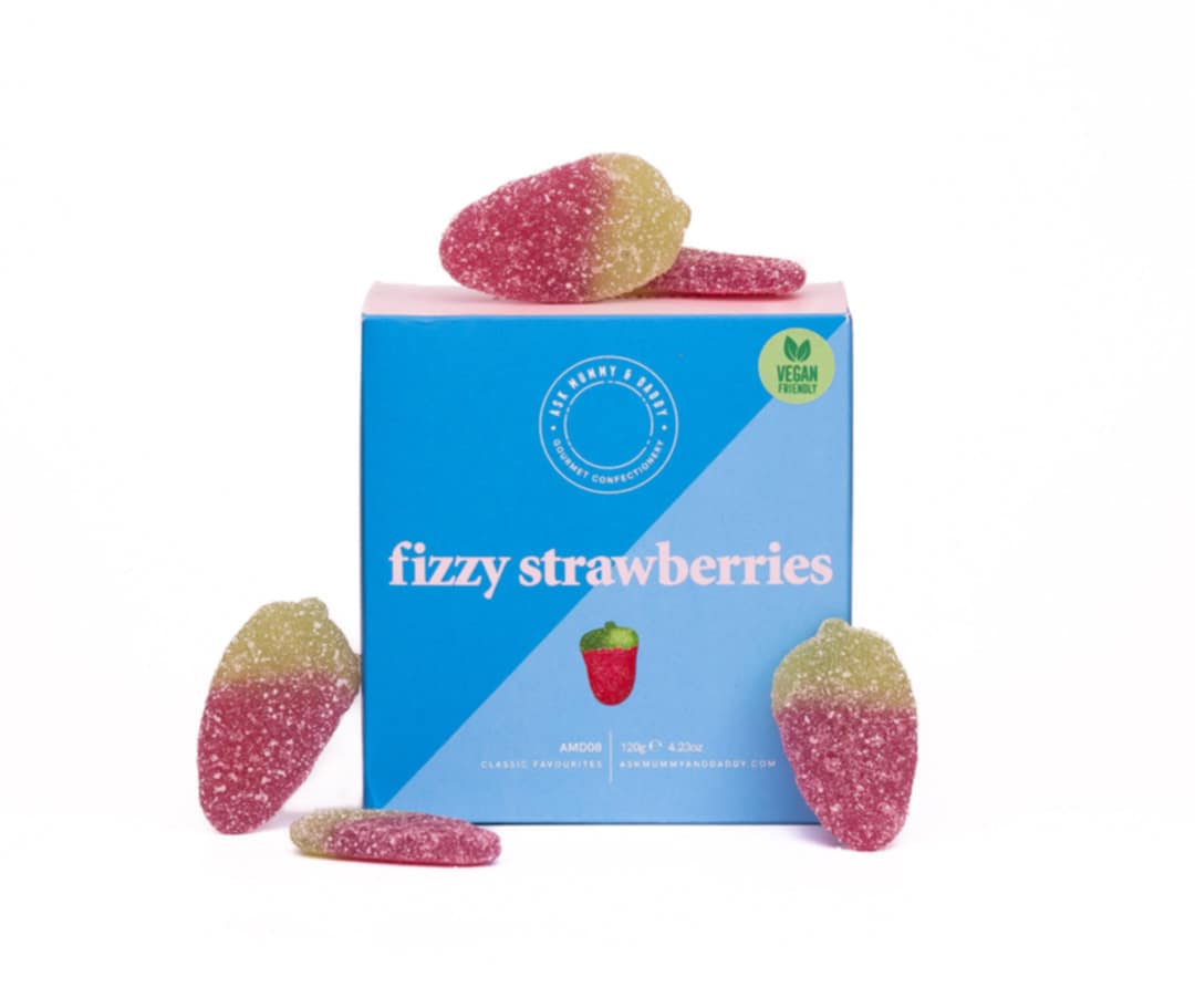 gourmet confectionery gift box front view made in united kingdom with eco friendly packaging