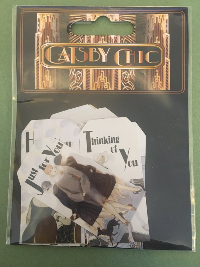 gatsby chic card topper embellishments art deco inspired tags for scrapbooking and card making