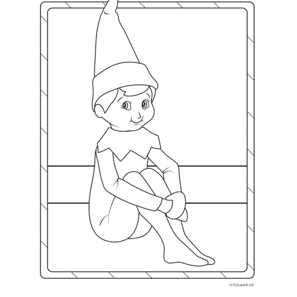 christmas elf on the shelf activity pack, colouring book, activity book, and sticker sheet, perfect for keeping kids entertained
