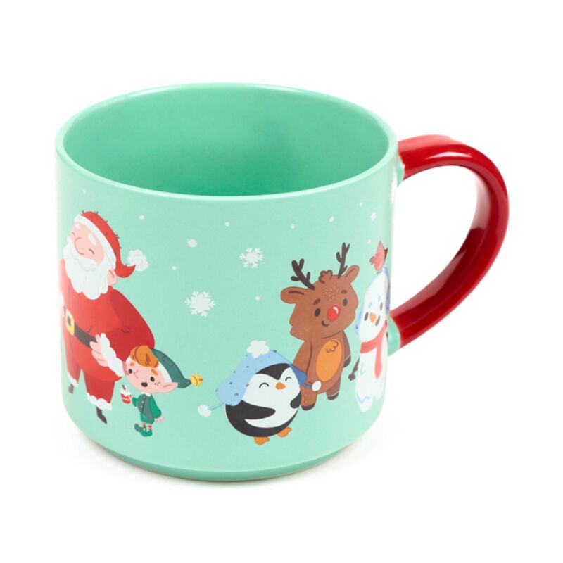 christmas jingle bunch large porcelain mug front view