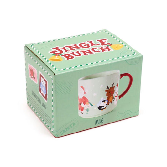 christmas jingle bunch large porcelain mug in matching gift box