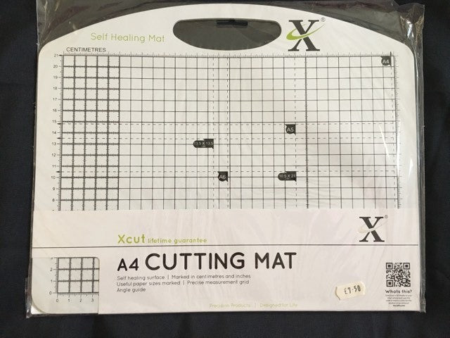 a4 self healing cutting mat with centimetre and inch measurement grid angle guide and paper size markings for crafting and card making
