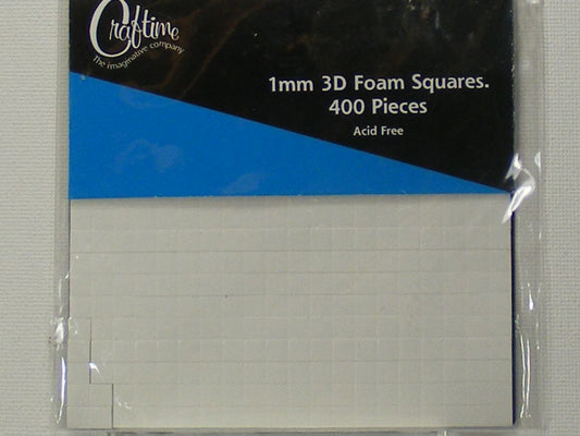 pack of craft time 1mm acid free 3d foam squares for card making