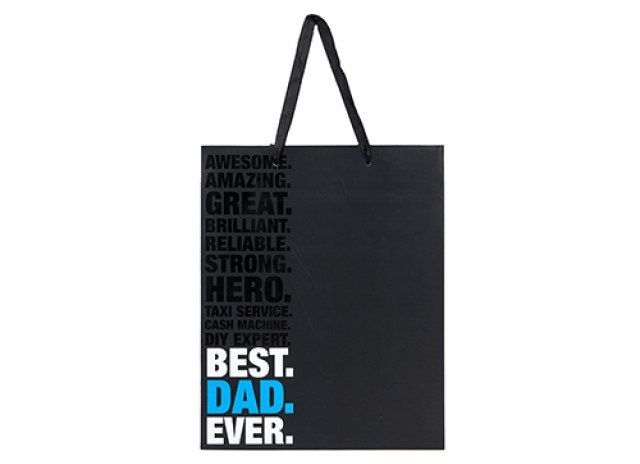 large gift bag best dad ever bold text design sturdy gift packaging fathers day present bag