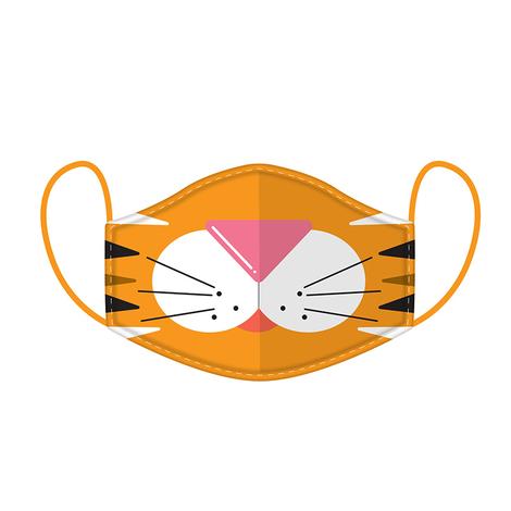 face covering large cutiemals tiger adult reusable face mask character design
