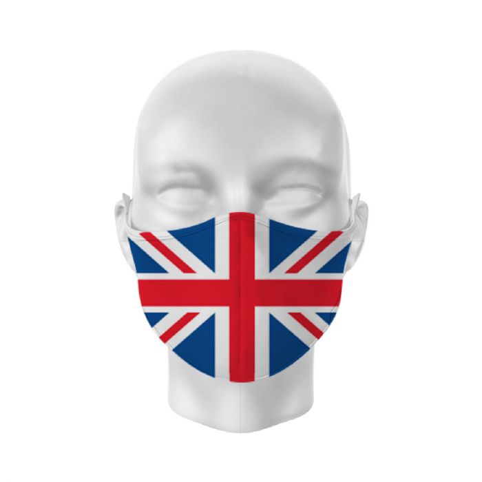 face covering union flag adult reusable face mask with bold uk flag design