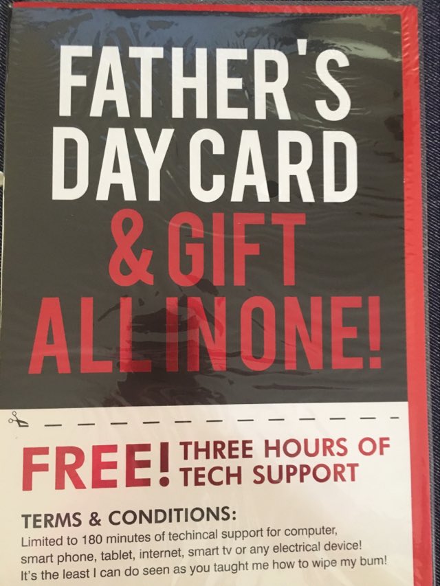 father’s day card gift-themed design with simple timeless celebration message