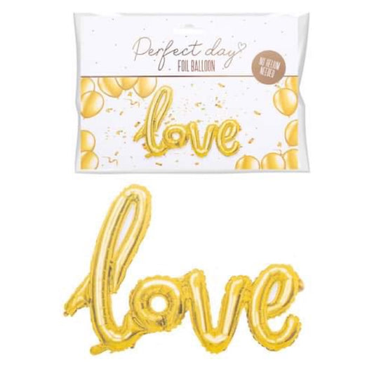 gold perfect day love foil balloon romantic celebration decoration for weddings and special occasions