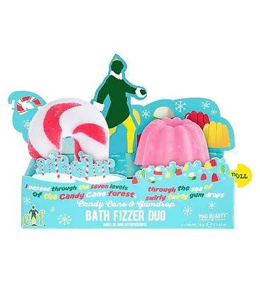 christmas mad beauty elf bath fizzer duo novelty shapes for festive bath gift