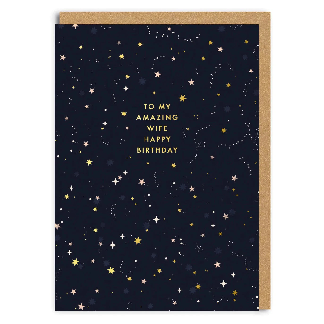 amazing wife birthday card with elegant design, featuring high-quality print and text, displayed on a clean background to emphasize its premium finish and thoughtful sentiment