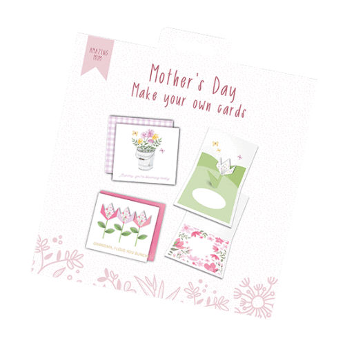 mothers day card making kit with handmade card elements and envelopes